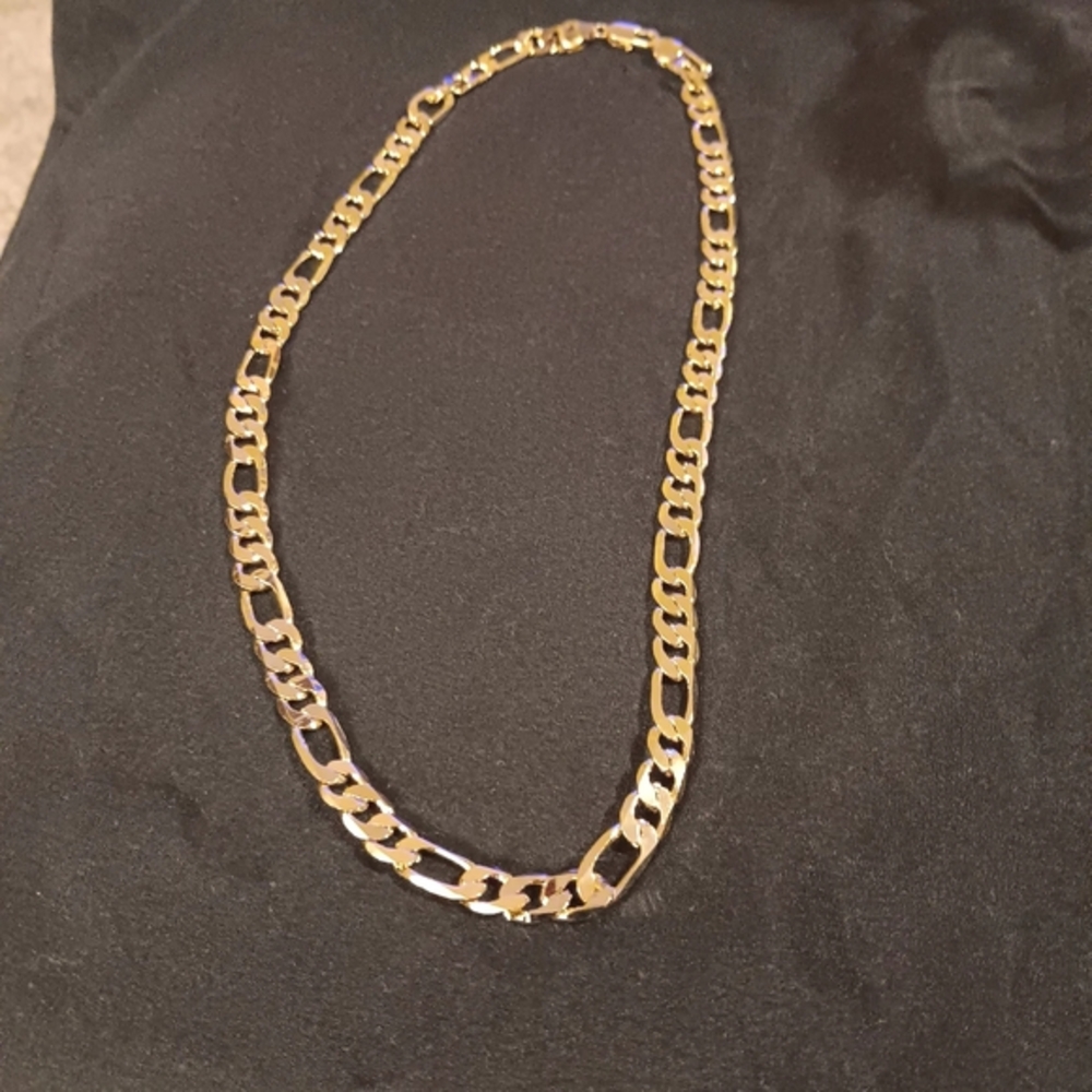 18kt Gold 24 inches 8mm Gold Filled Figaro Necklace 2 for $45